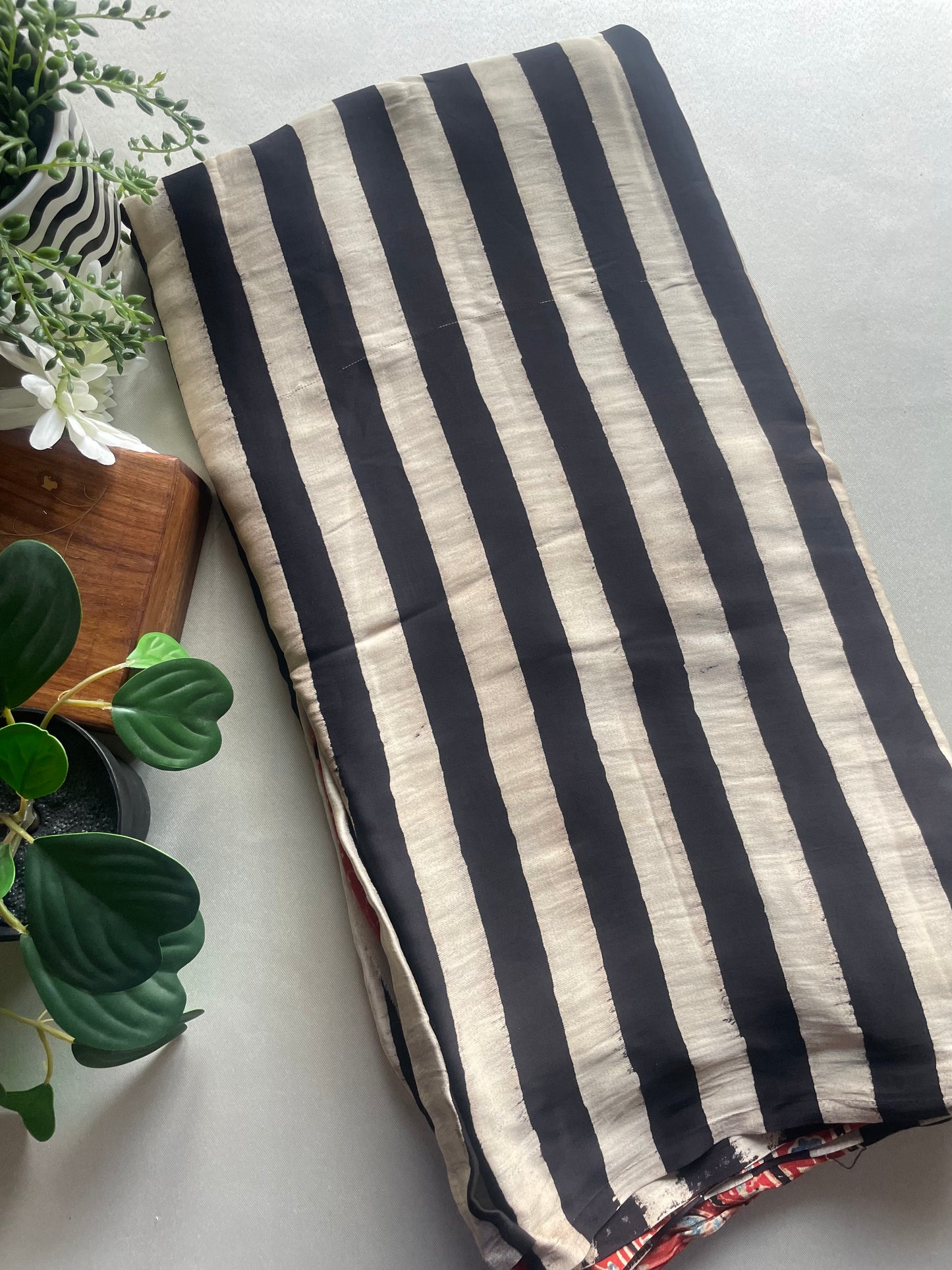 Stripe Pure Modal Silk Saree
