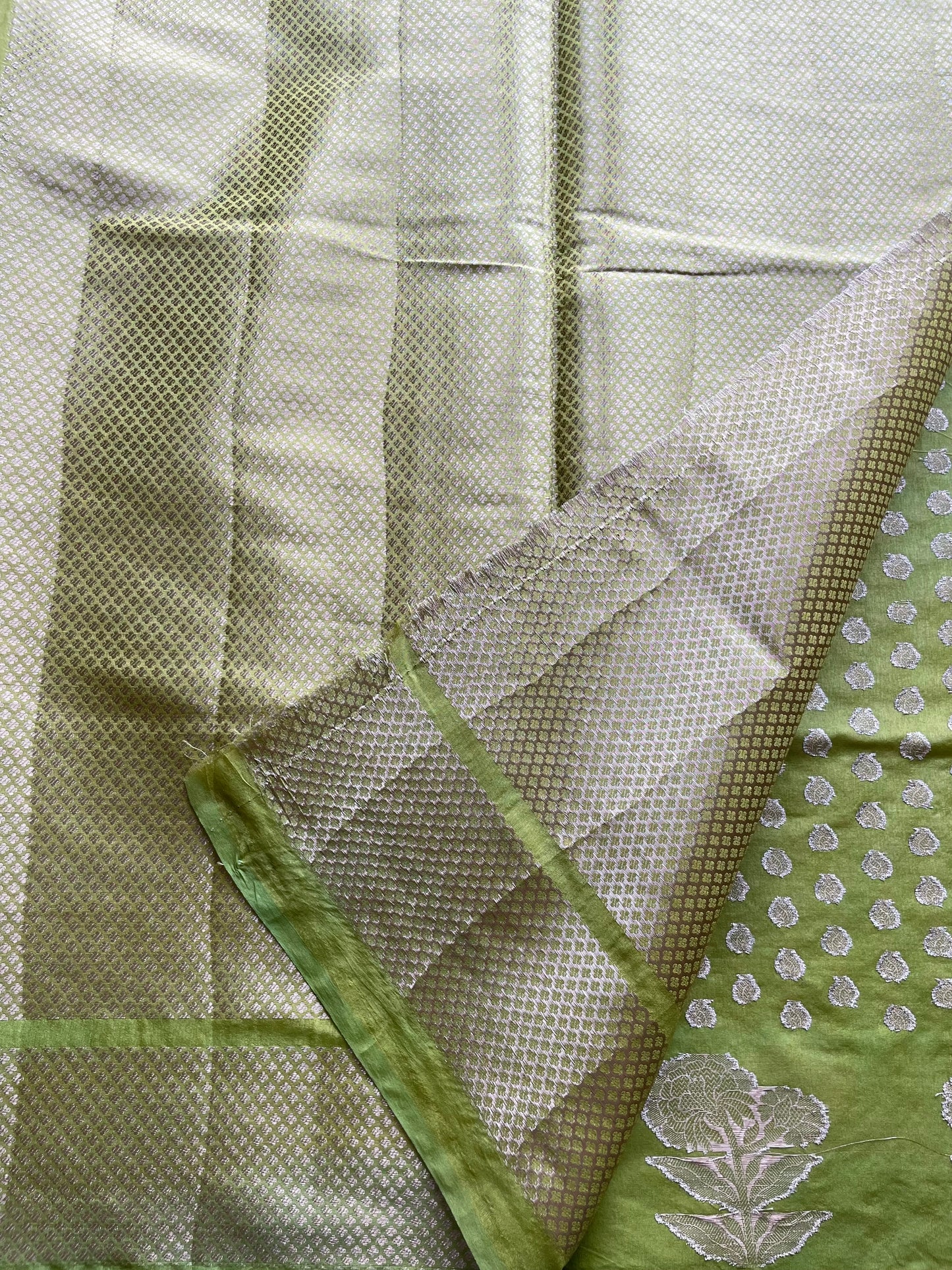 Green Semi Raw Mango Saree