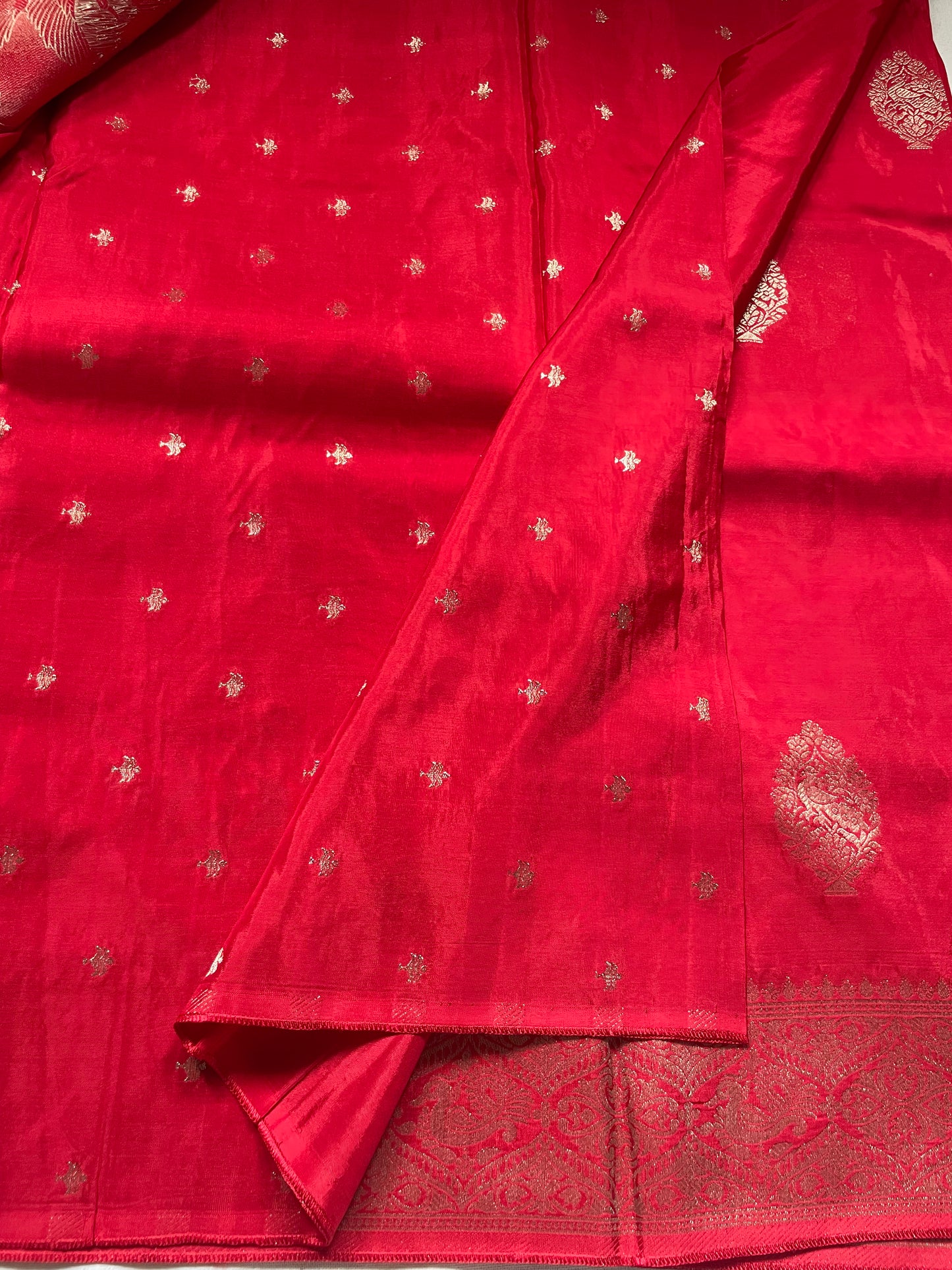 Red Mashru Silk Saree