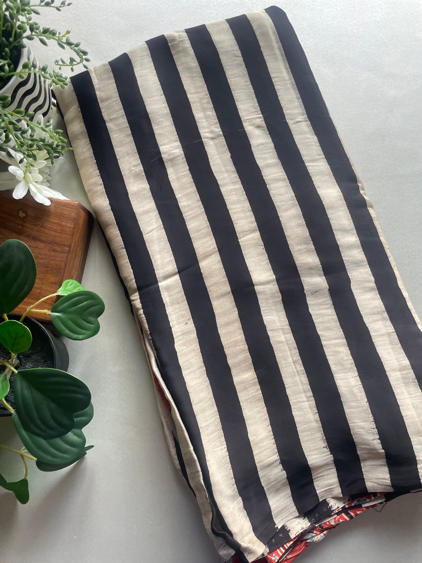 Stripe Pure Modal Silk Saree