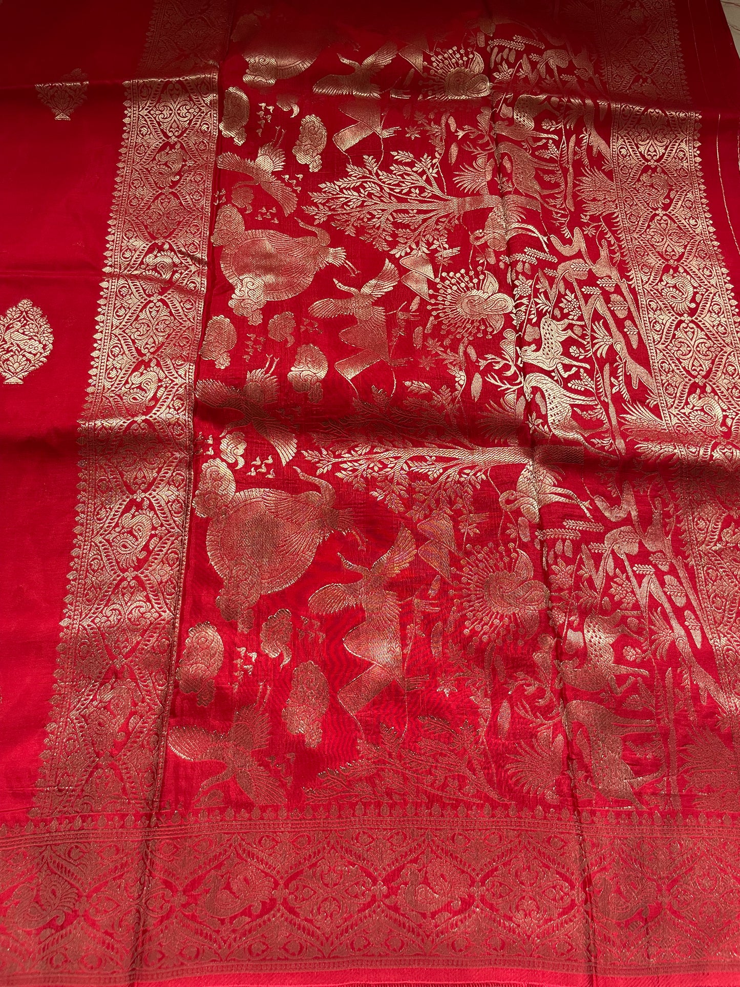 Red Mashru Silk Saree