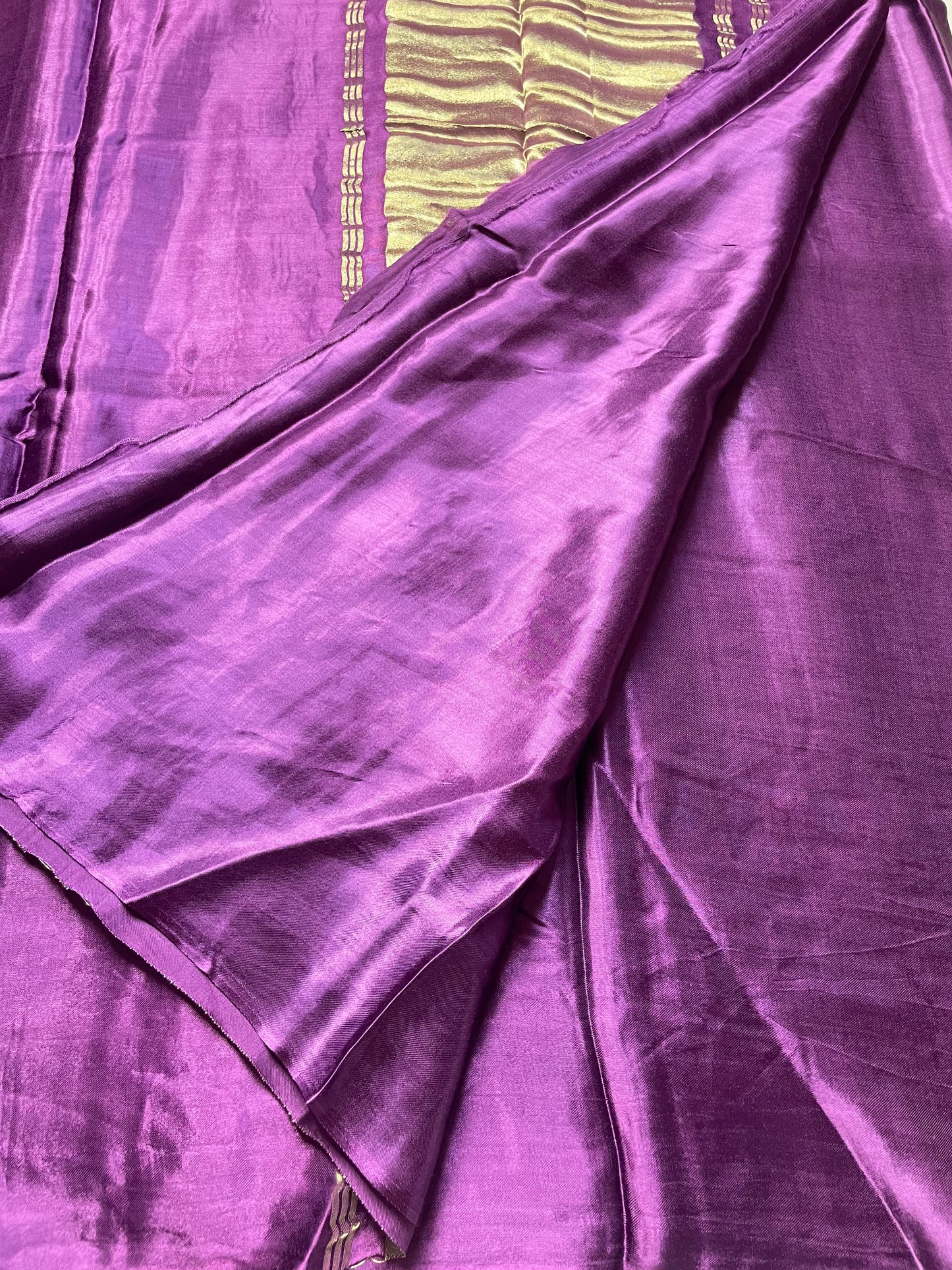 Purple Zari Pallu Modal Silk Saree