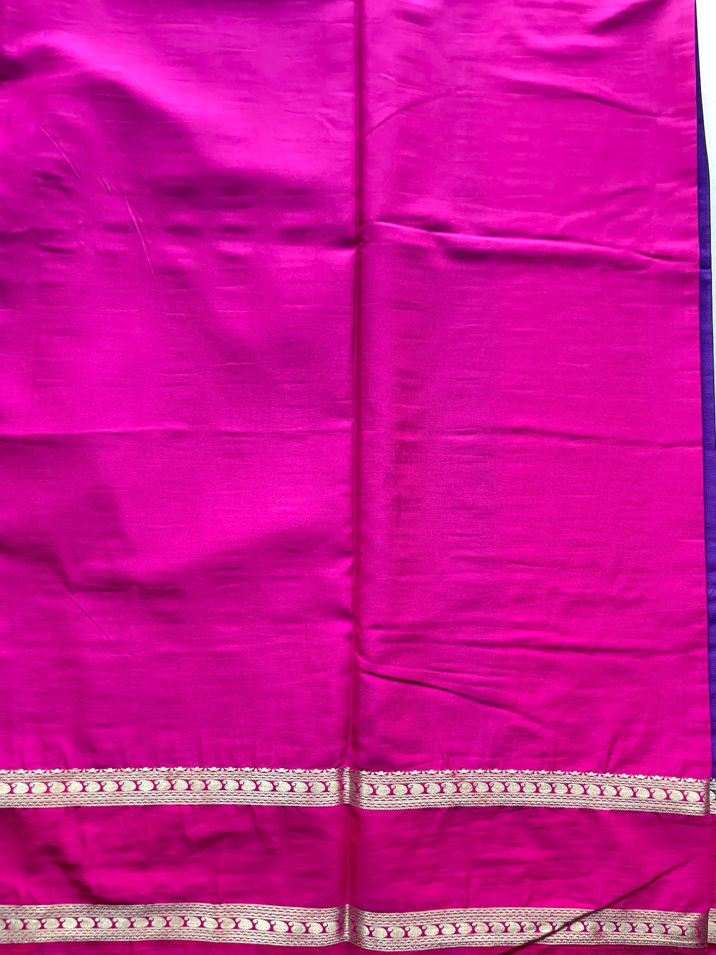 Purple and Pink Semi Mysore Silk Saree