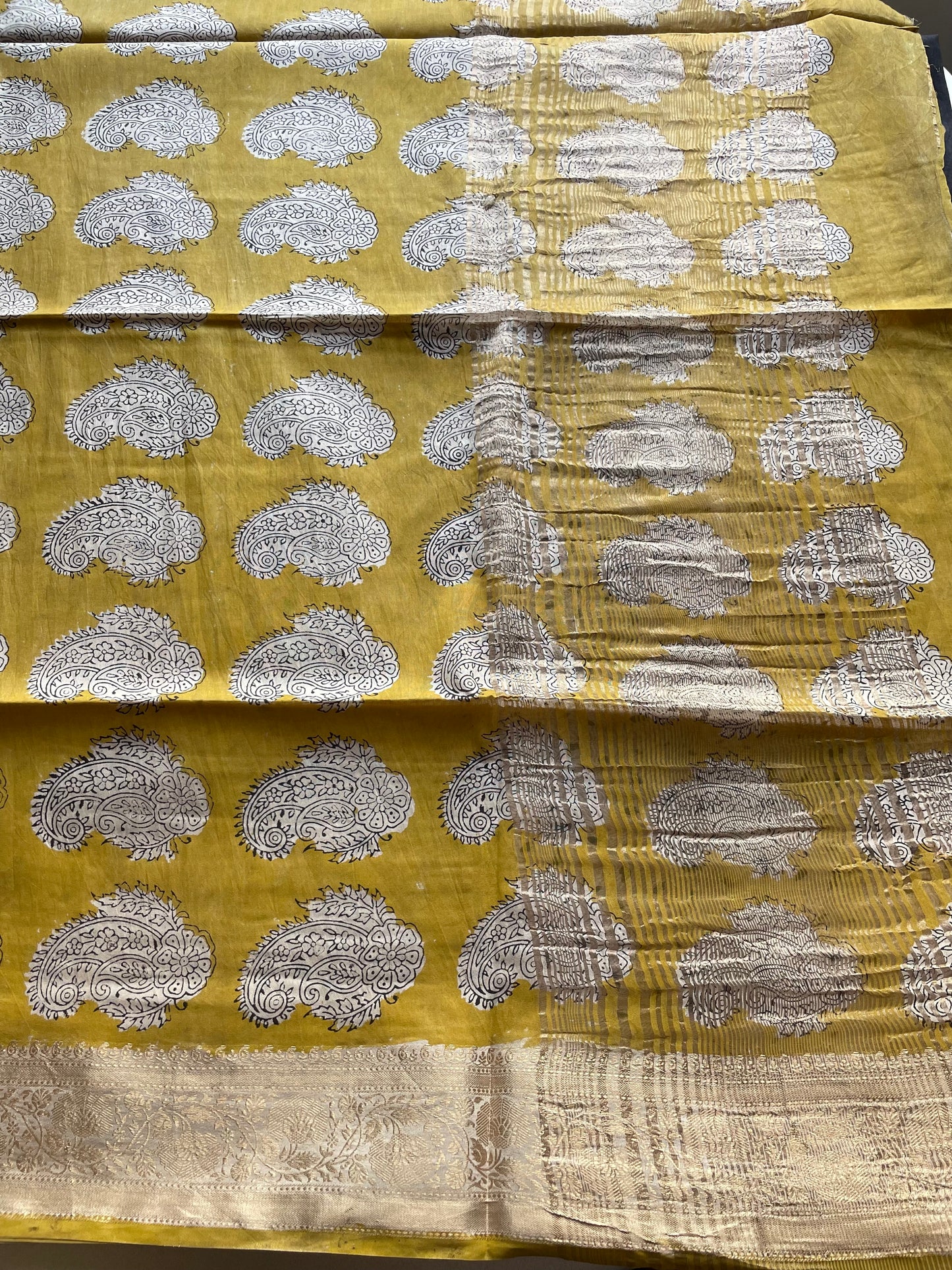 Ajrakh HandPrint 01 Maheshwari Silk Cotton Saree