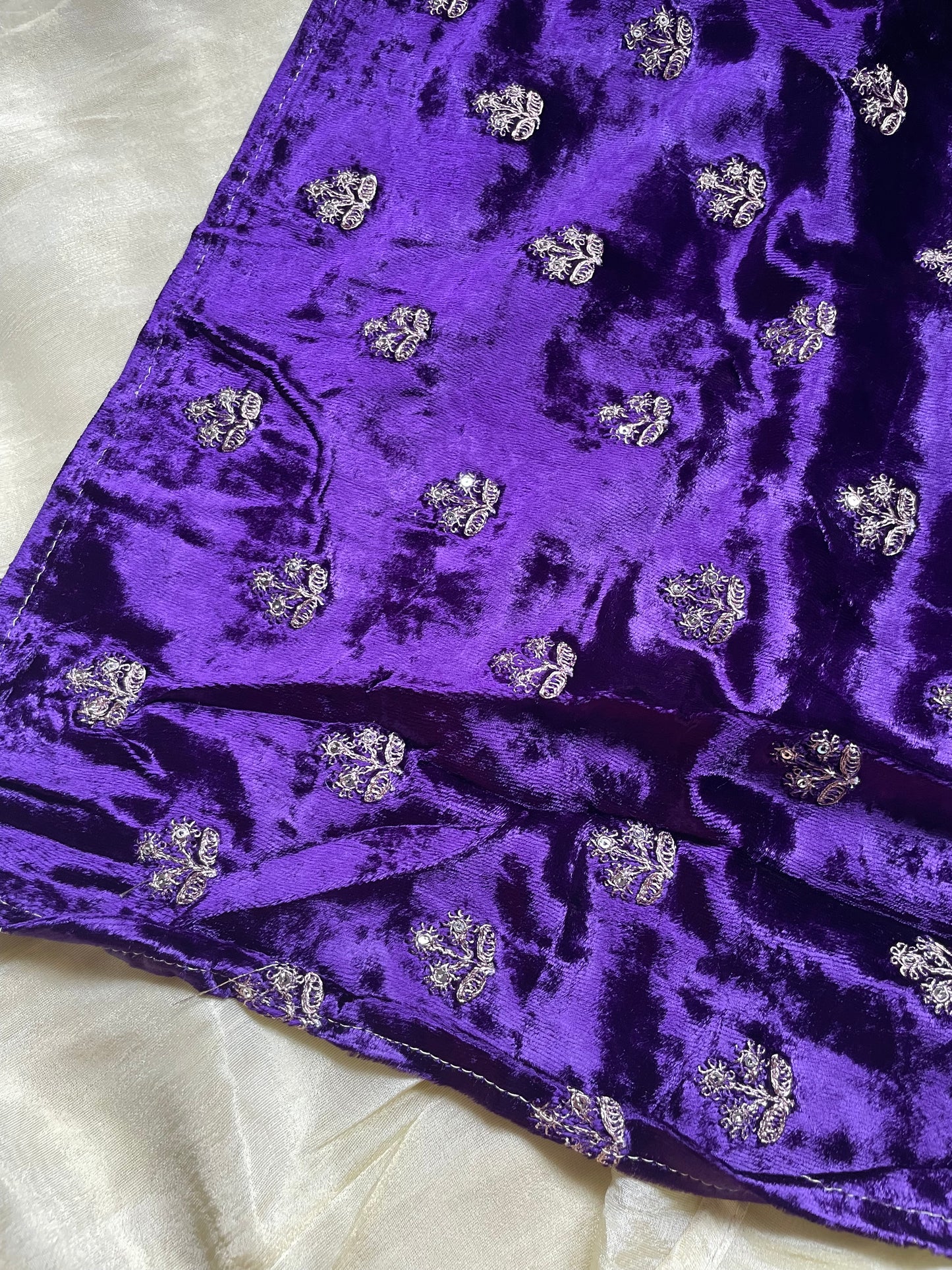 Off White border Lace Tissue Saree
