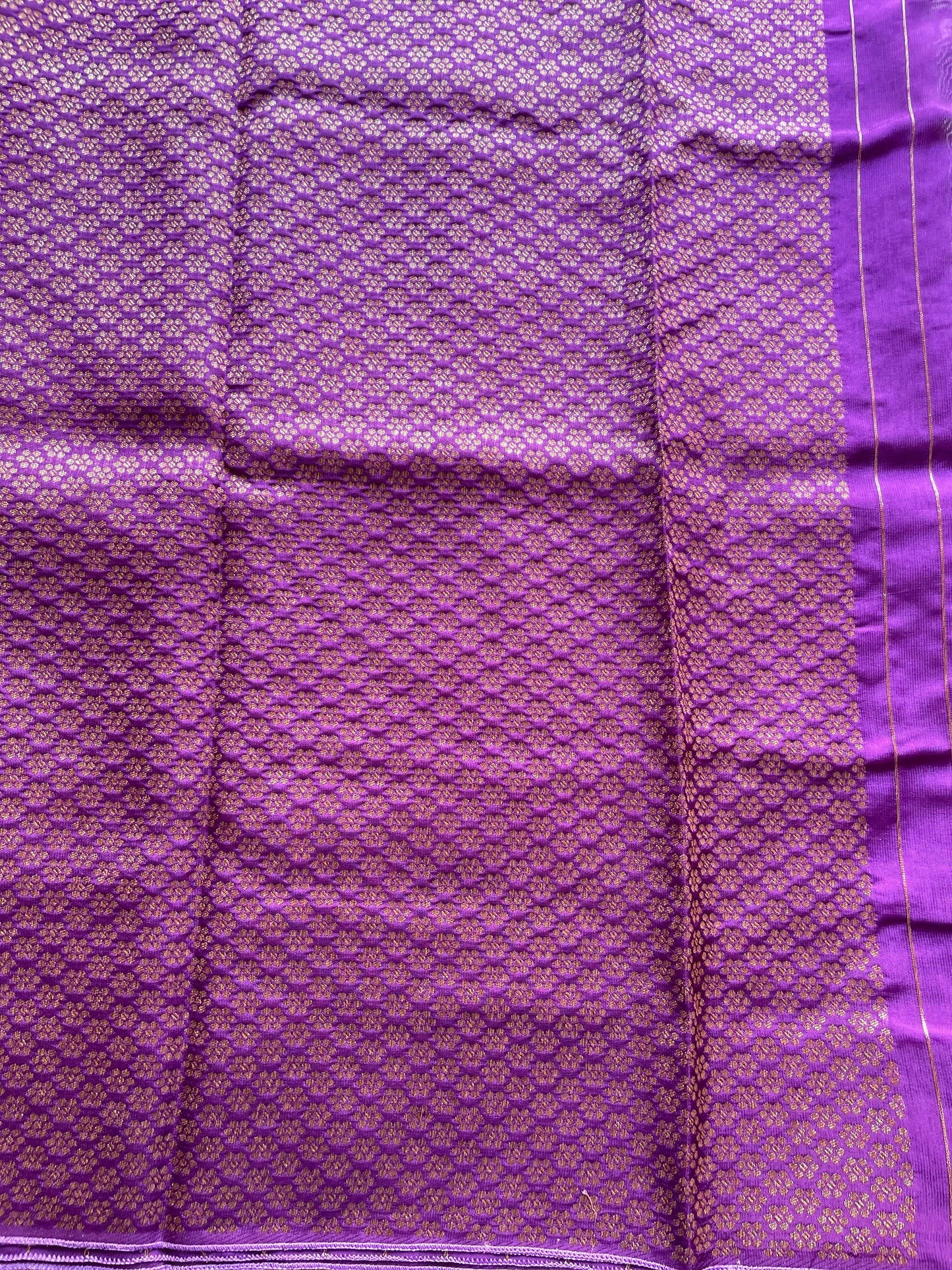 Lavender Banarasi Tussar Silk Saree