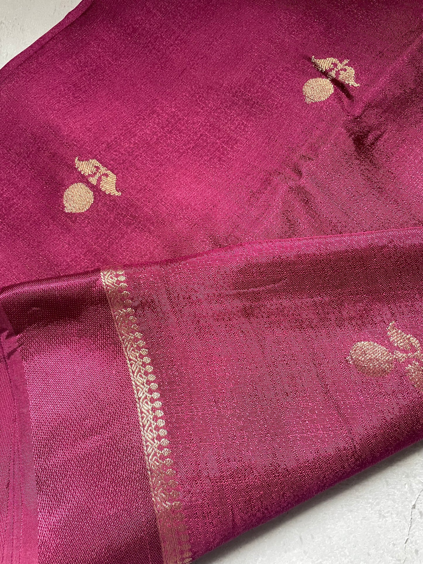 Wine Viscose Banarasi Crepe Silk Saree