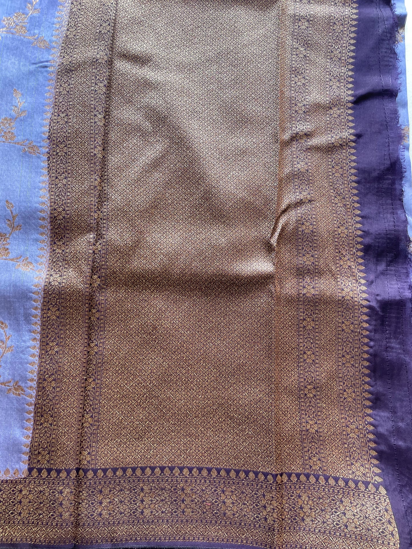 Purple Jaal Banarasi Tussar Silk Saree