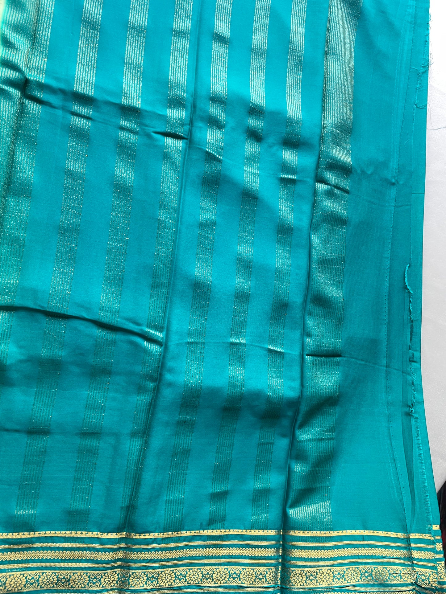 Pista Green Semi Mysore Silk Saree