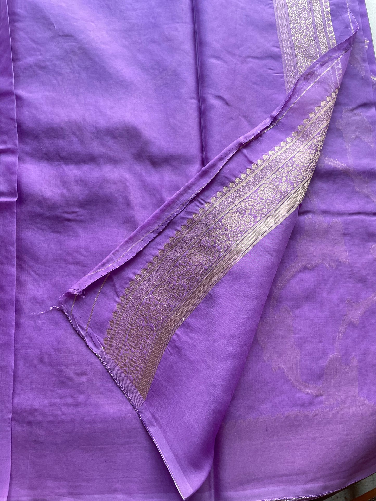 Lavender Jaal Banarasi Georgette Saree