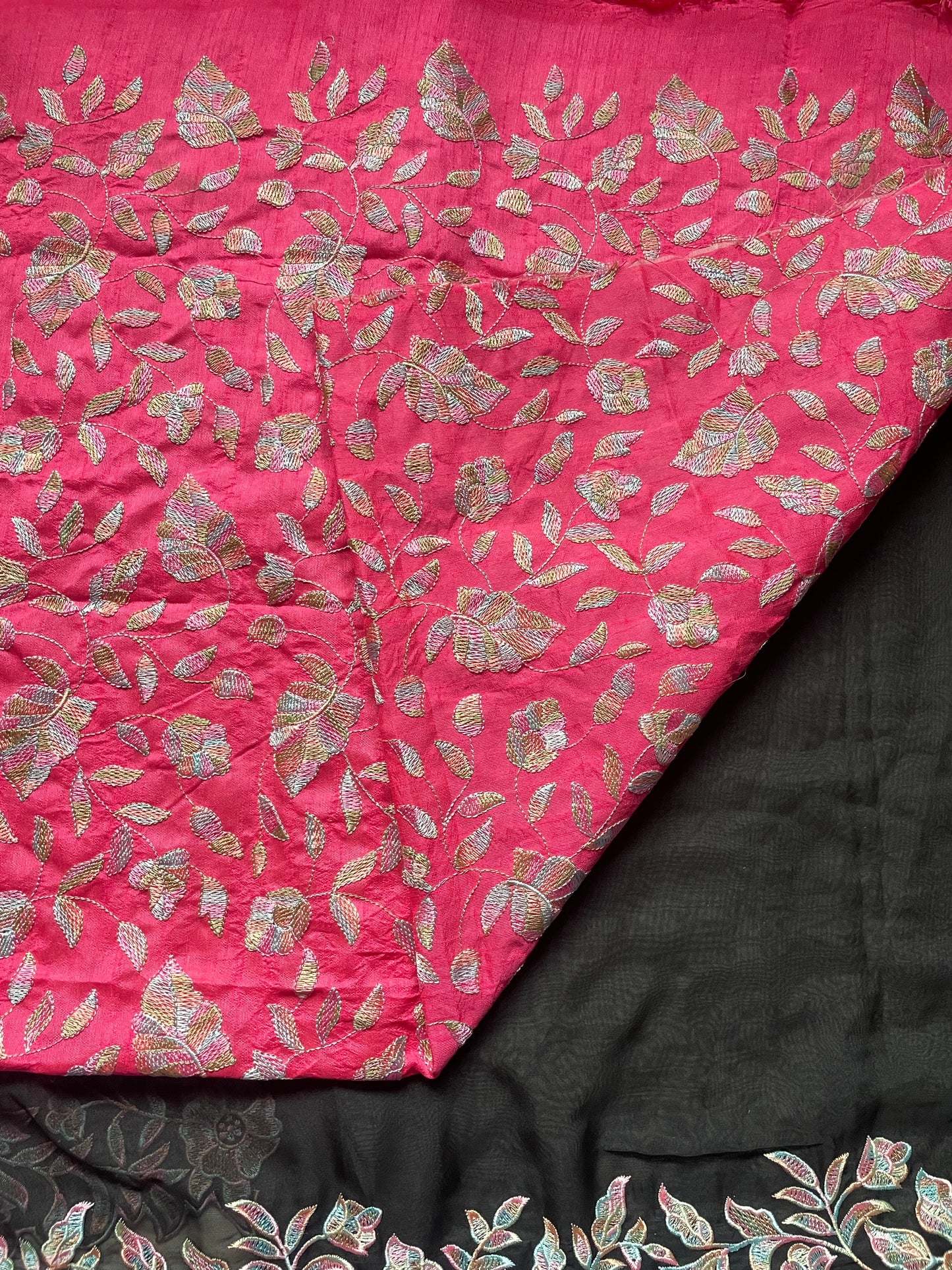 Black Cutwork Organza Saree