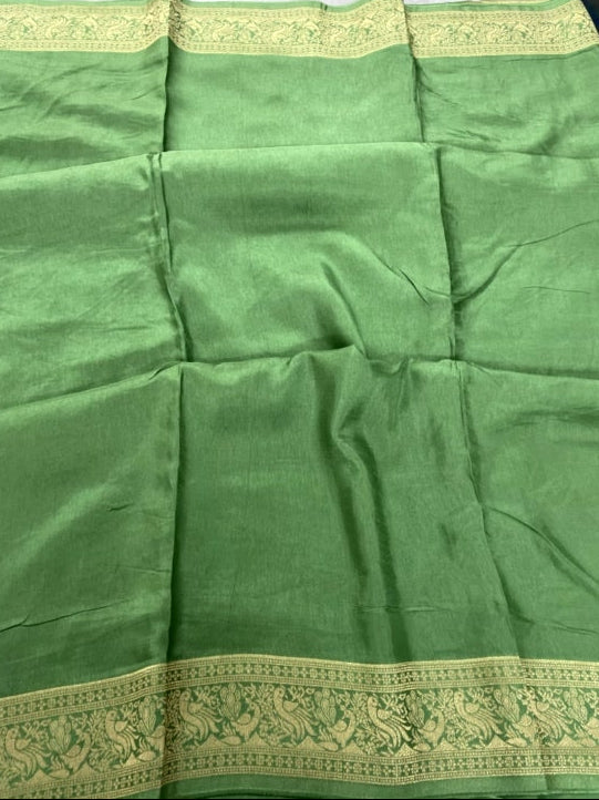 Green Meenakari Pallu Dola Silk Saree