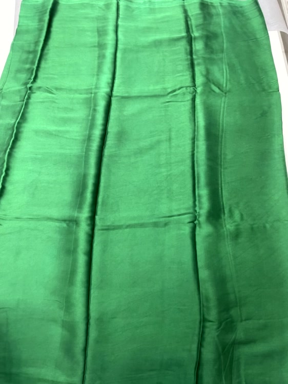 Green Plain Pure Modal Silk Saree
