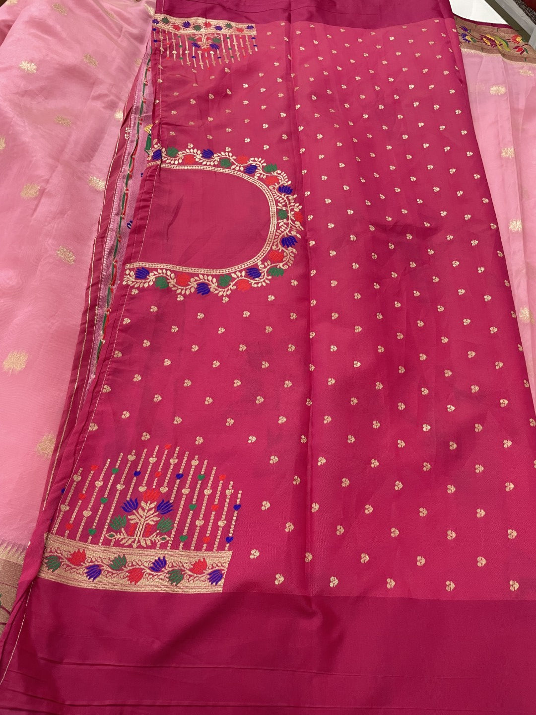 Pink Paithani Tissue Saree