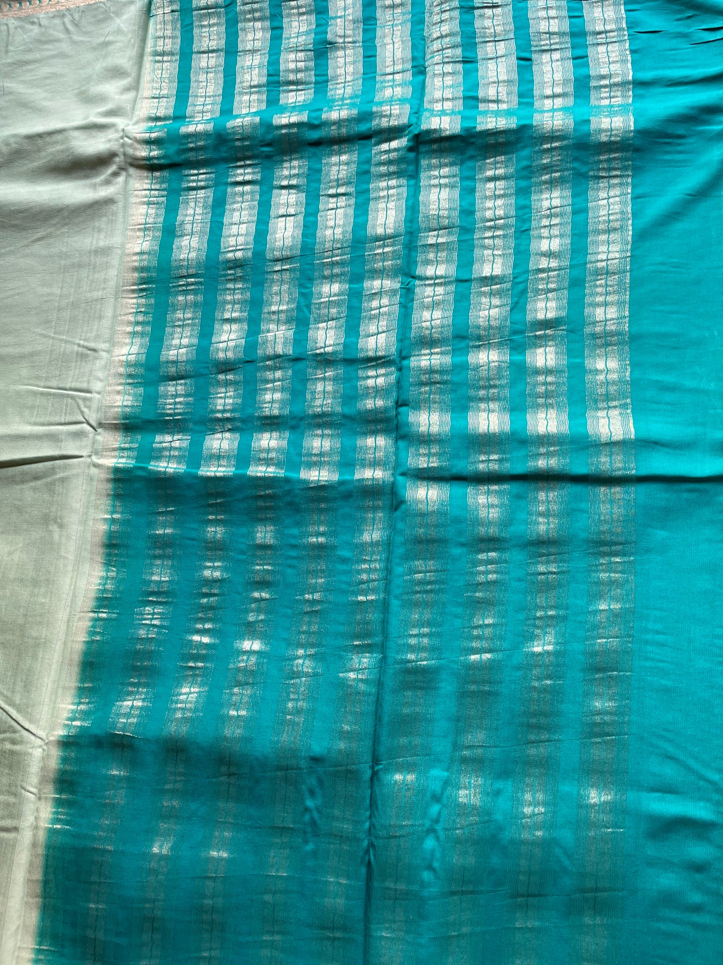 Light Green Semi Mysore Silk Saree
