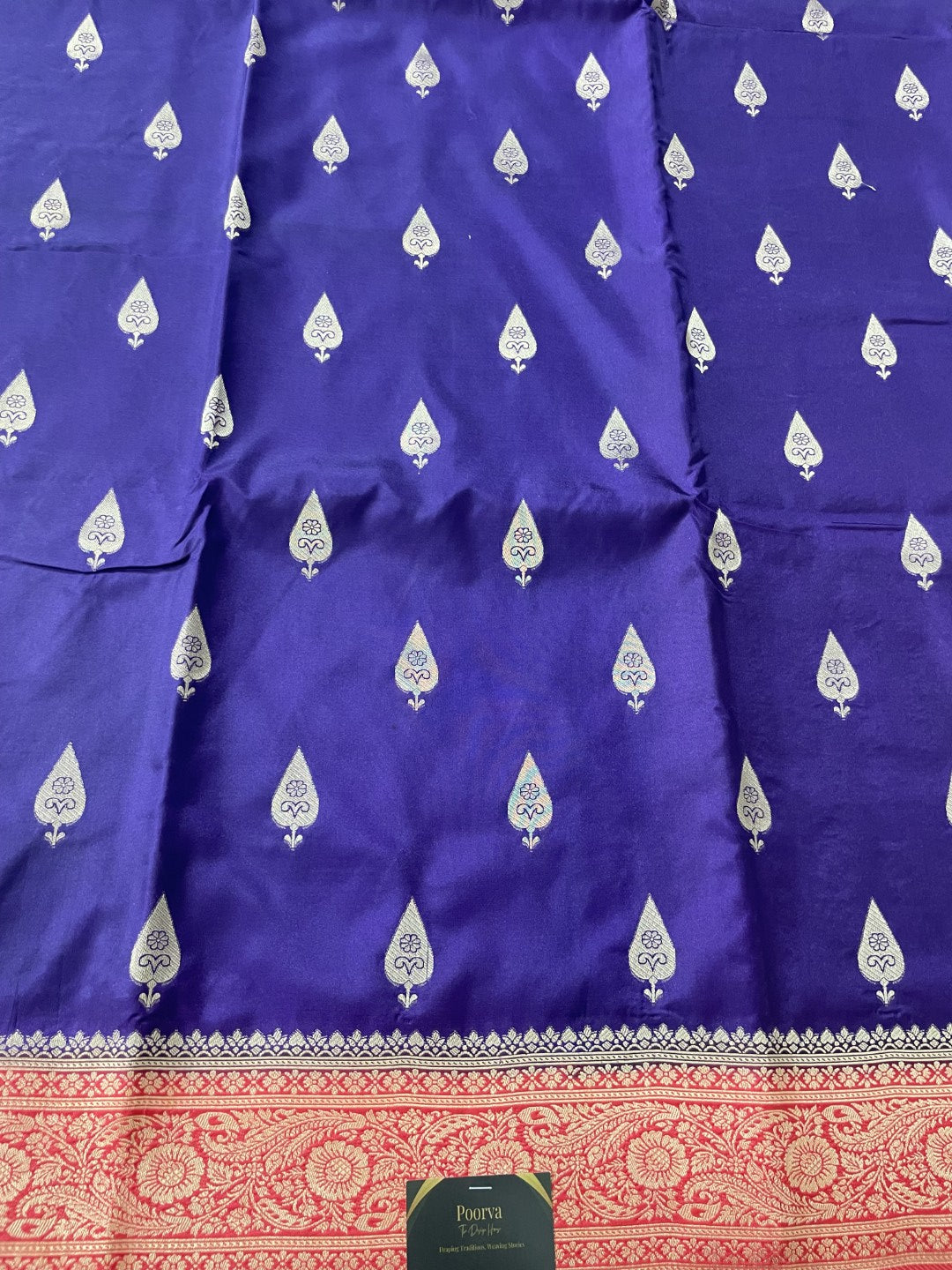 Blue N Pink Soft Crepe Silk Saree