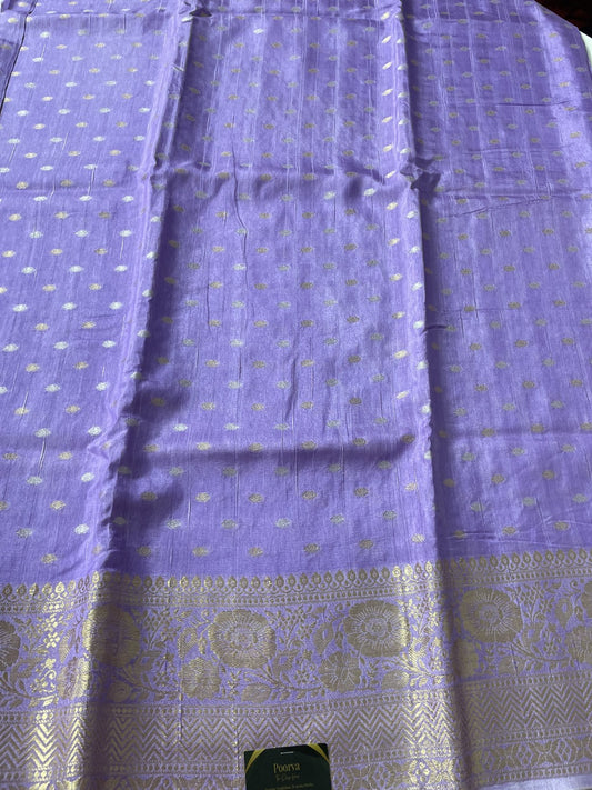 Lavender Soft Tussar Silk Saree