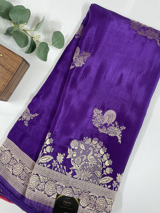 Purple Premium(02) Mashru Silk Saree