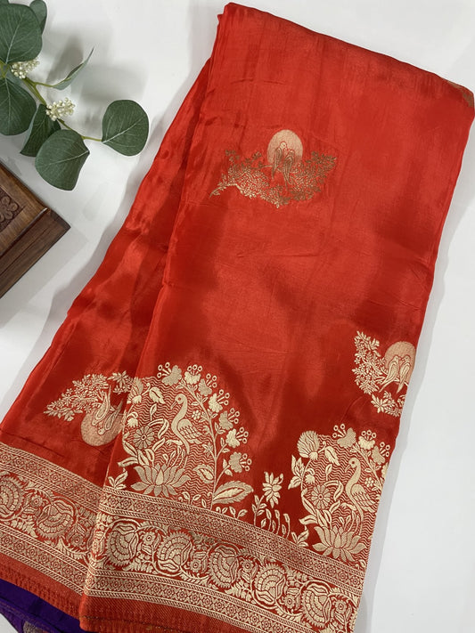 Orange Premium(02) Mashru Silk Saree