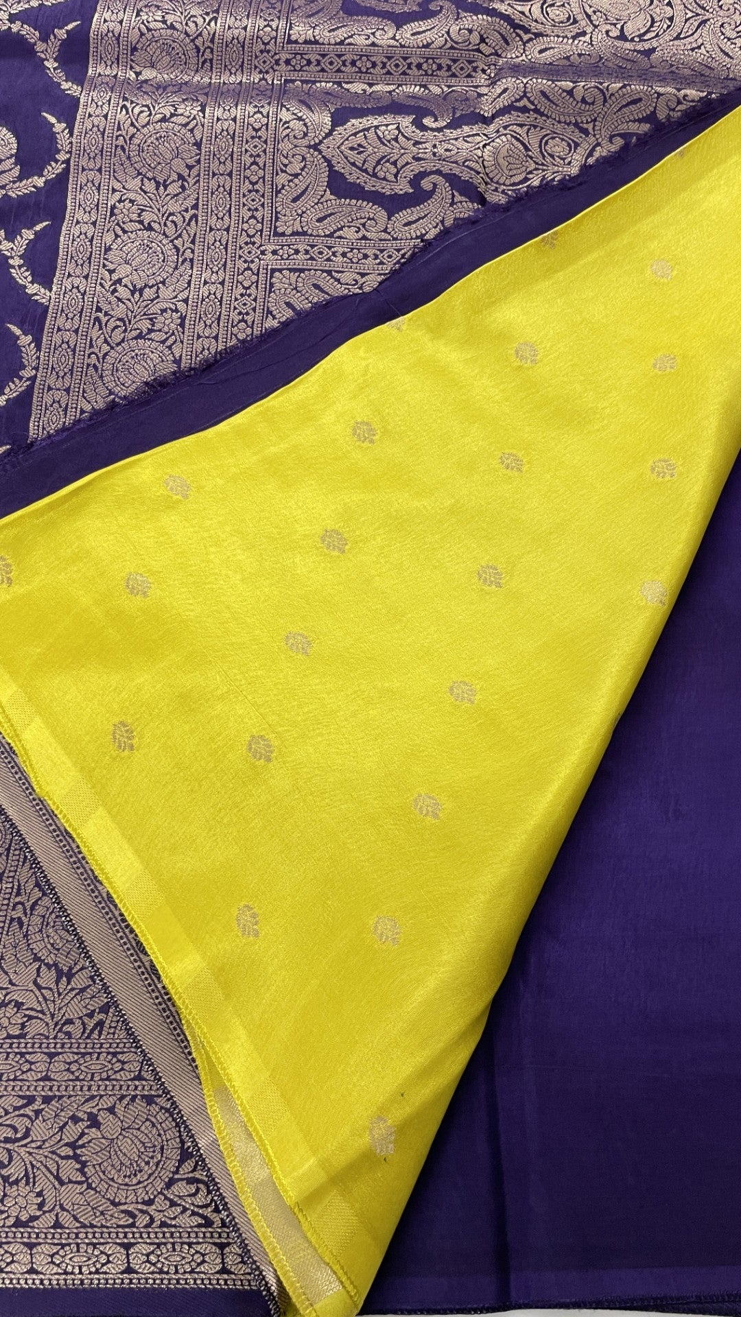 Purple Jaal Russian Silk Saree