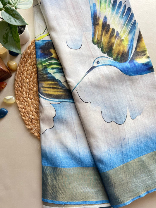 Digital Print 05 Soft Crepe Silk Saree