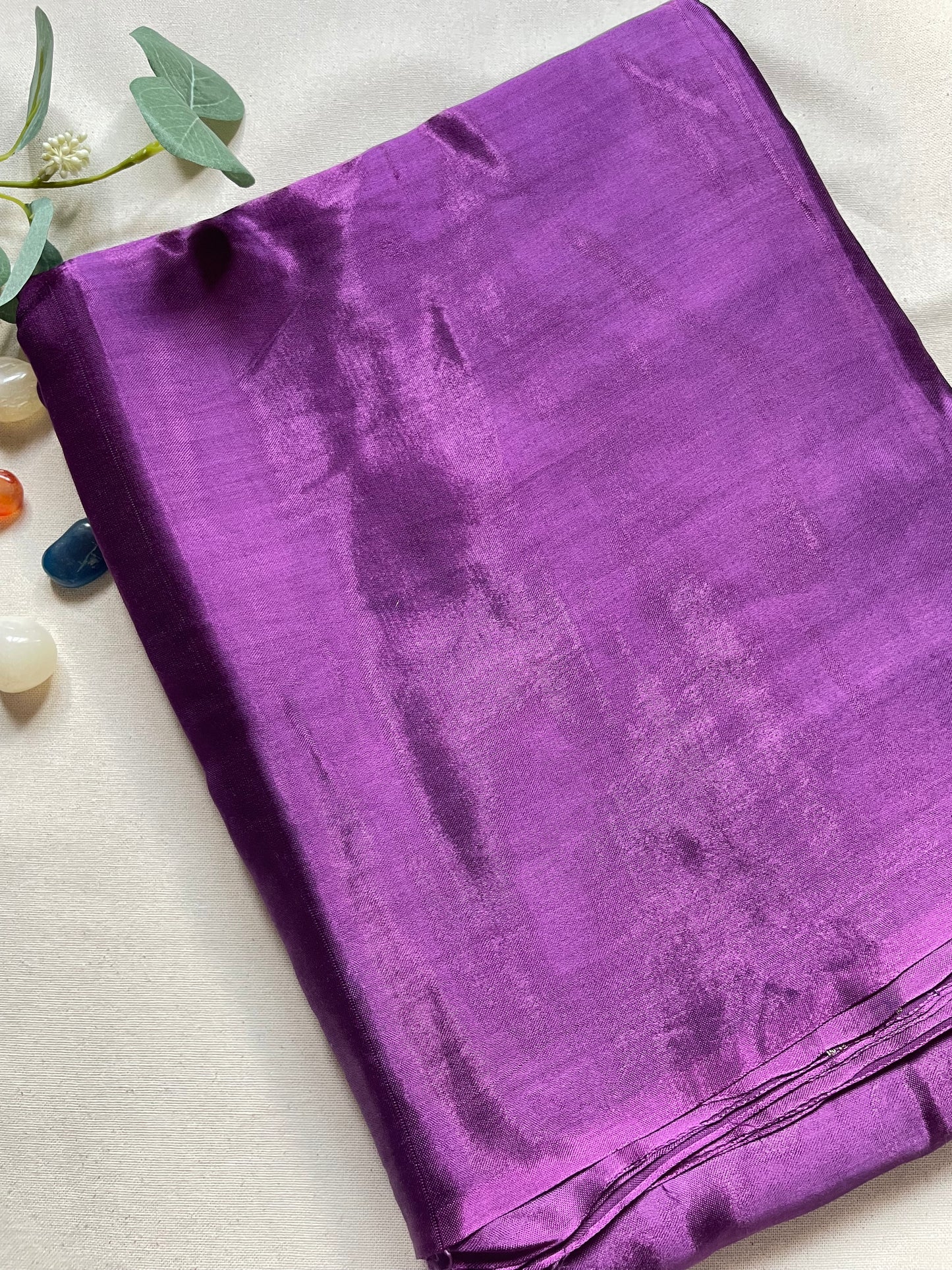 Purple Zari Pallu Modal Silk Saree