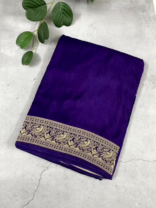 Purple Meenakari Pallu Dola Silk Saree