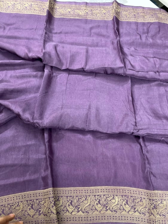Lavender Meenakari Pallu Dola Silk Saree
