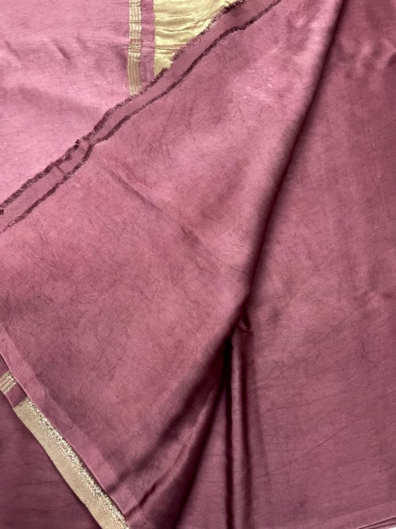 Onion Pink Plain Pure Modal Silk Saree