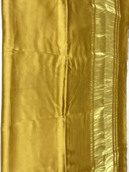 Yellow Plain Pure Modal Silk Saree