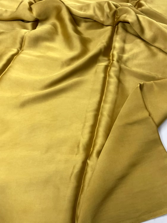 Yellow Plain Pure Modal Silk Saree