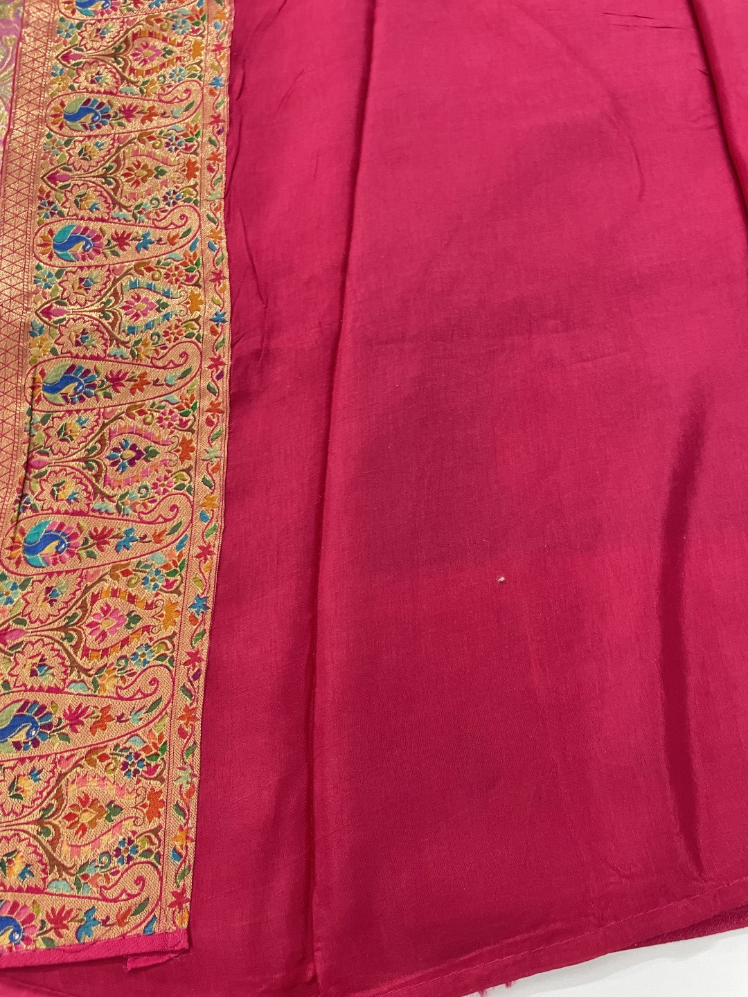 Green Pashmina Tissue Silk Saree