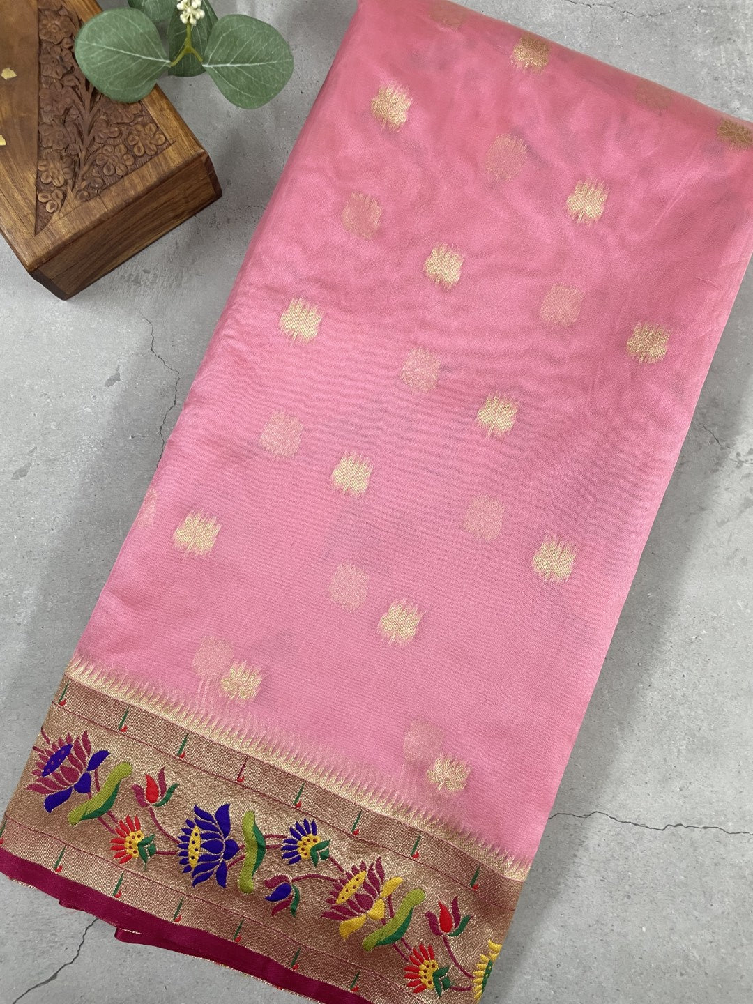 Pink Paithani Tissue Saree