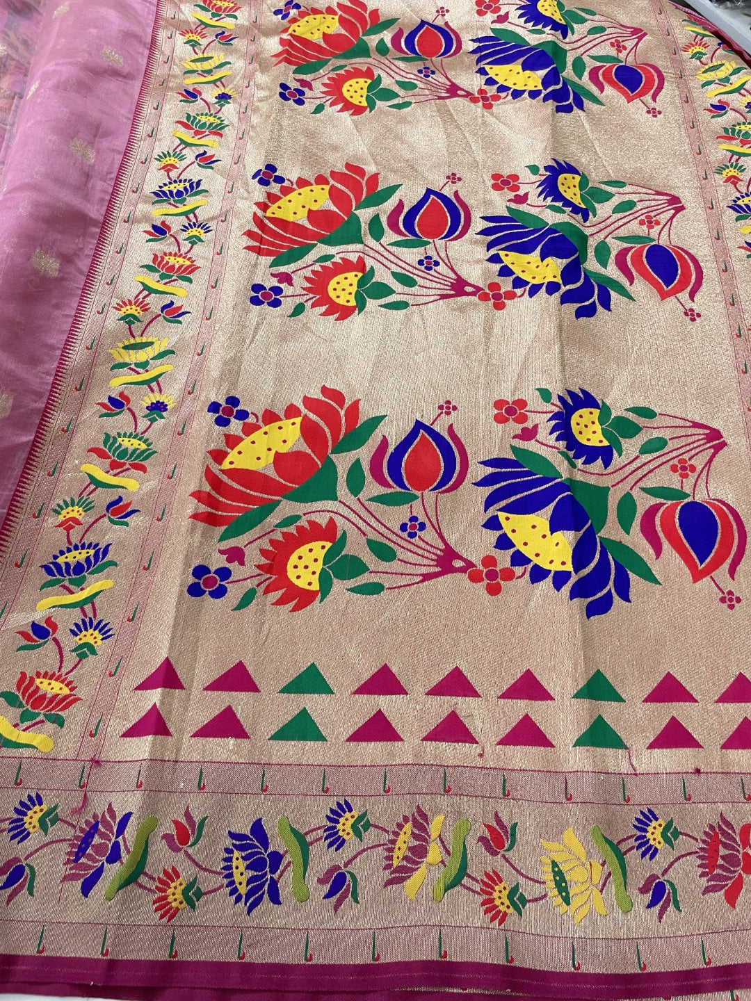 Pink Paithani Tissue Saree