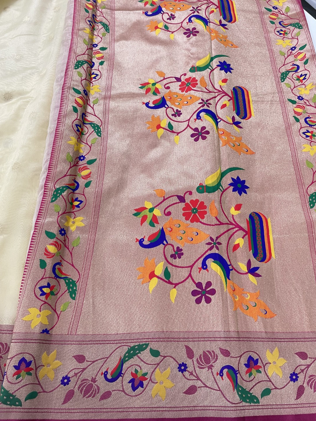 Golden Tissue Paithani Saree