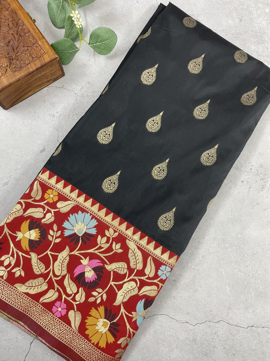 Black Paithani Silk Saree