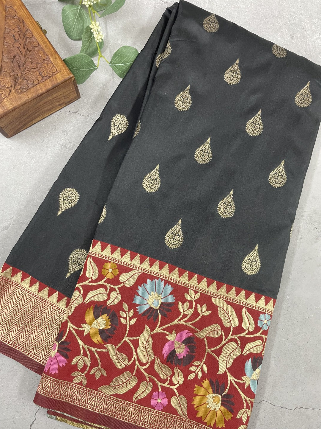 Black Paithani Silk Saree