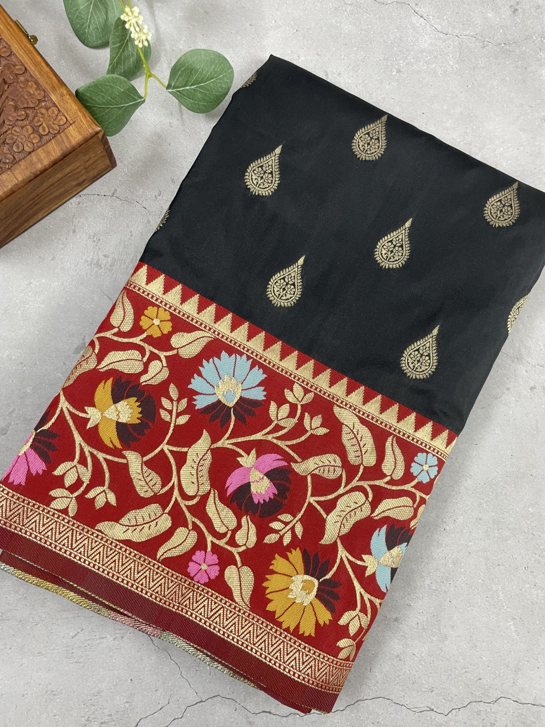 Black Paithani Silk Saree