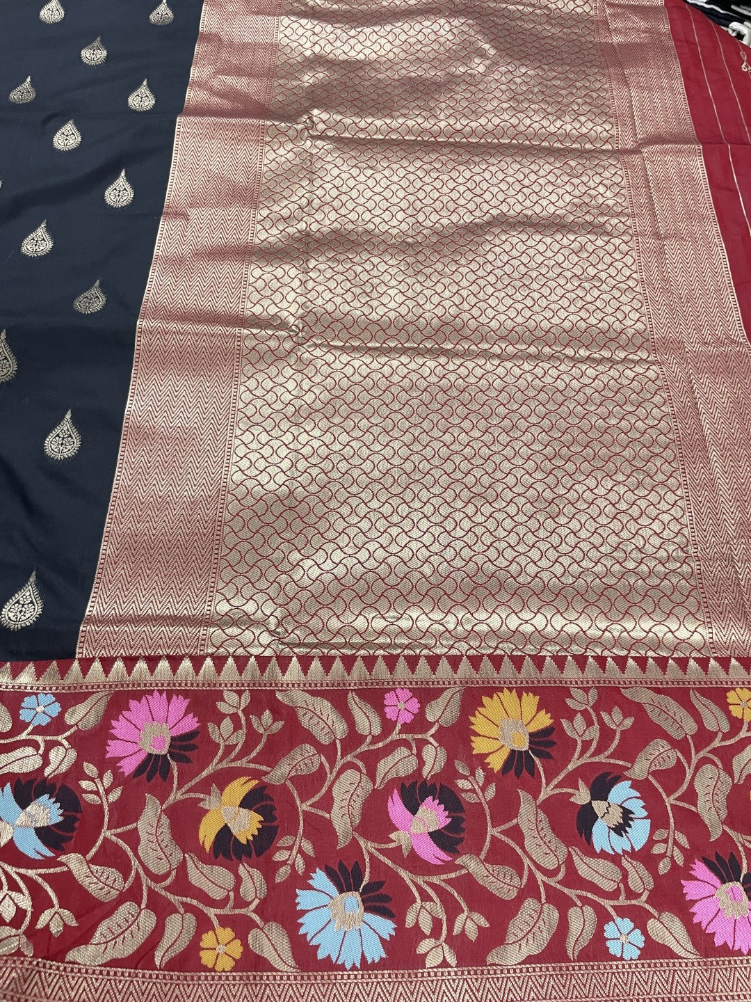 Black Paithani Silk Saree