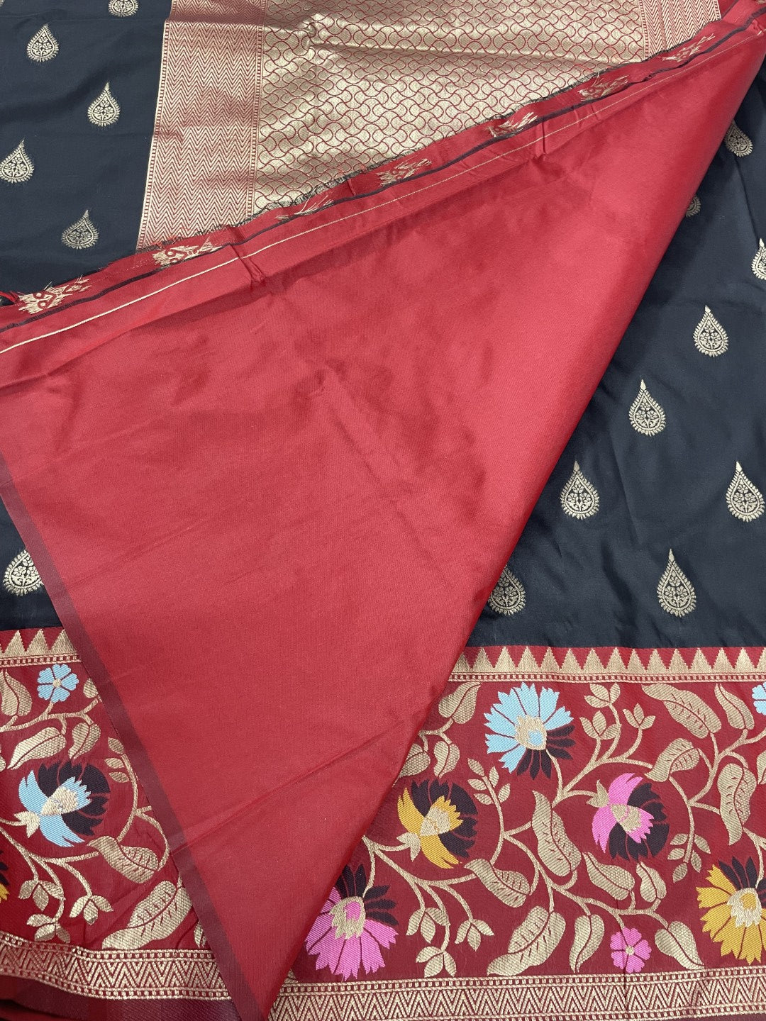 Black Paithani Silk Saree