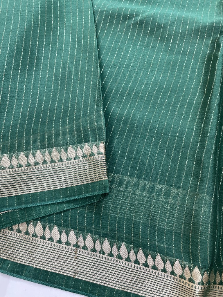 Green Chinnon Georgette Saree