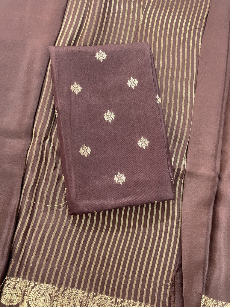 Brown 02 Viscose Crepe Silk Saree