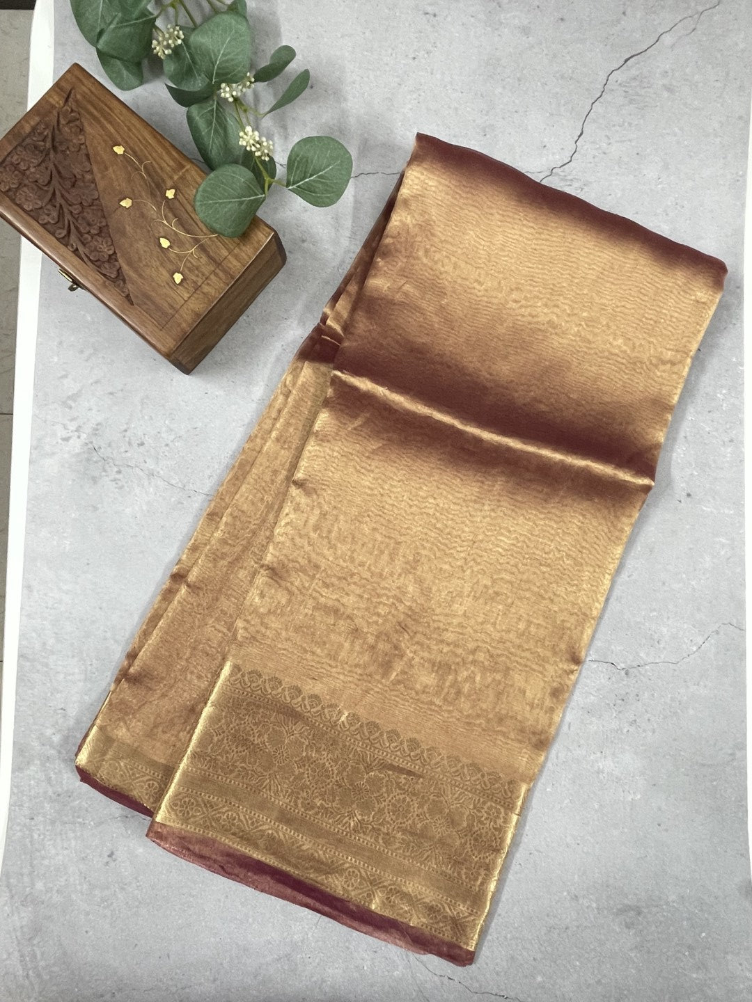 Pink Pure Tissue Silk Saree