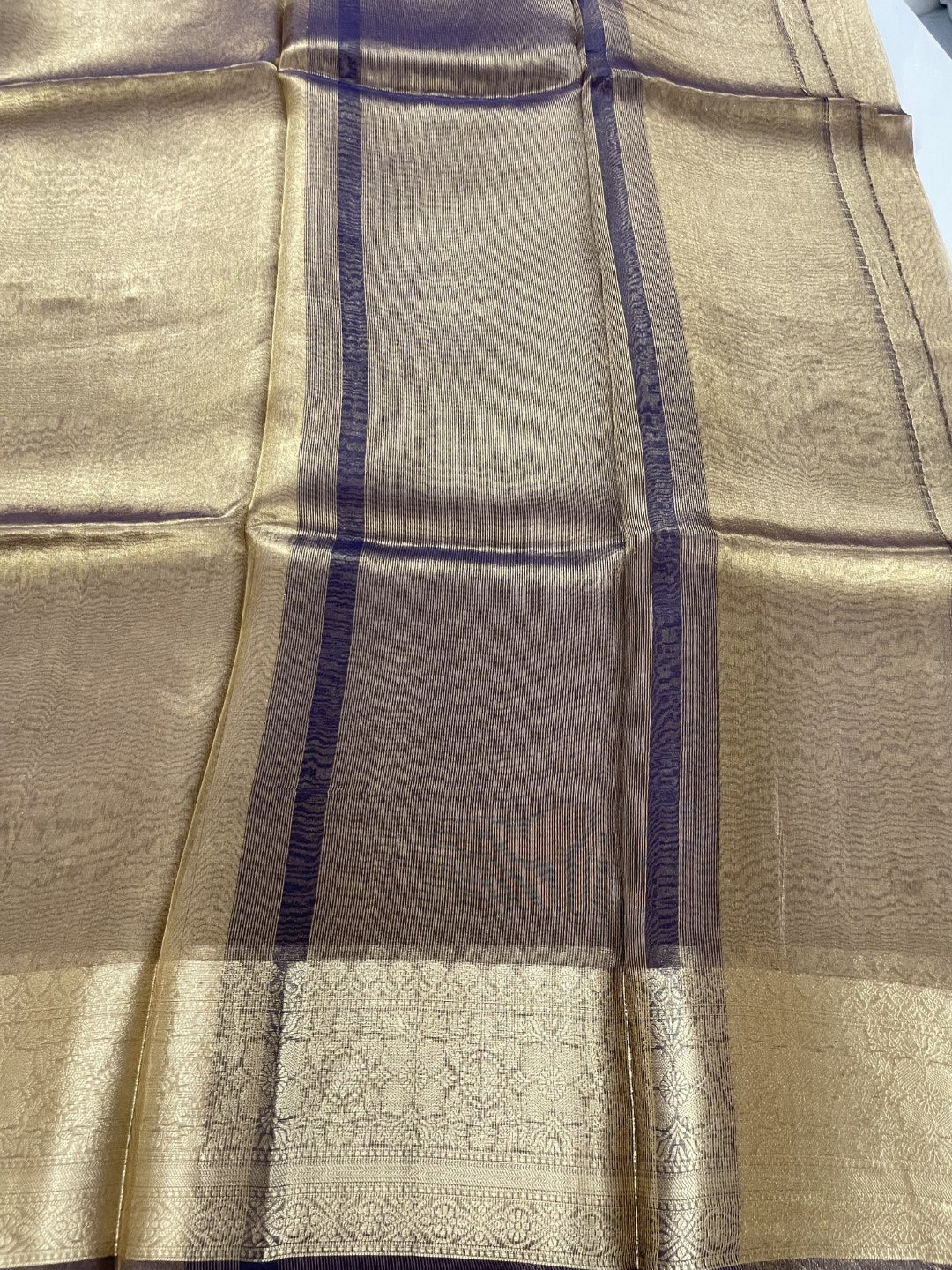 Grey Pure Tissue Silk Saree