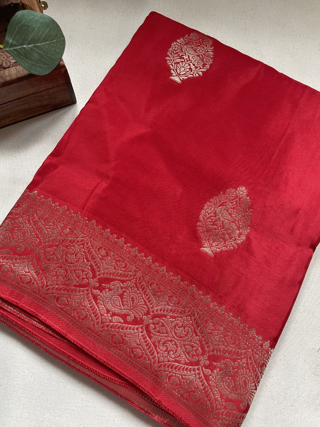 Red Mashru Silk Saree