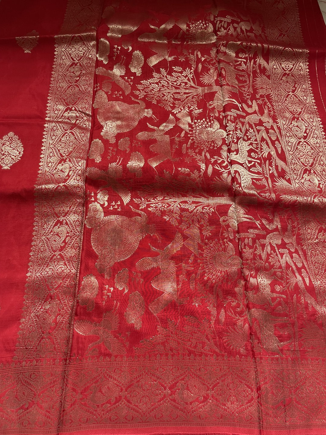 Red Mashru Silk Saree