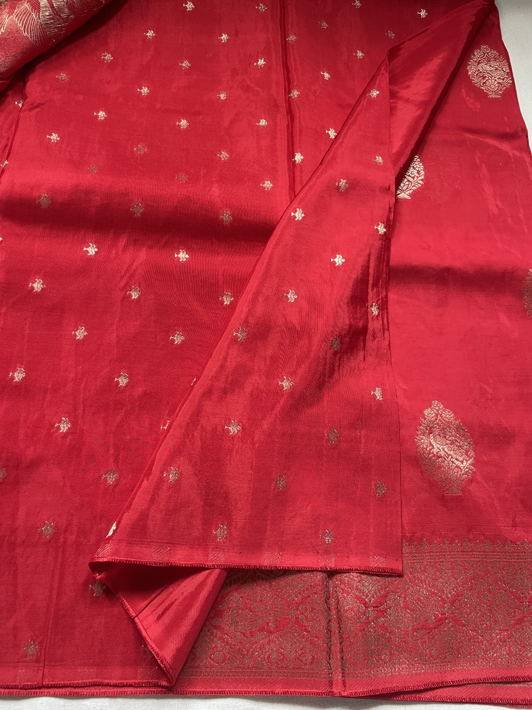 Red Mashru Silk Saree