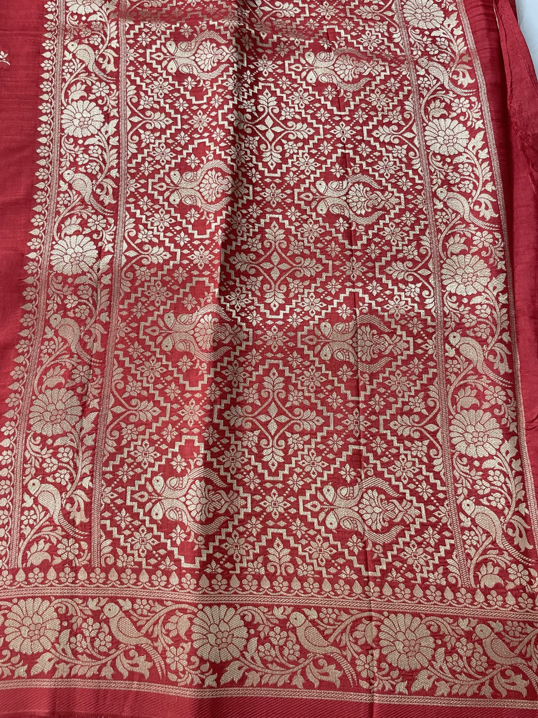 Maroon Munga Crepe Silk Saree