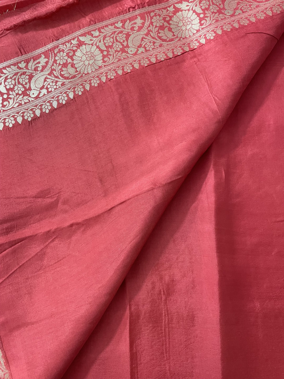 Maroon Munga Crepe Silk Saree