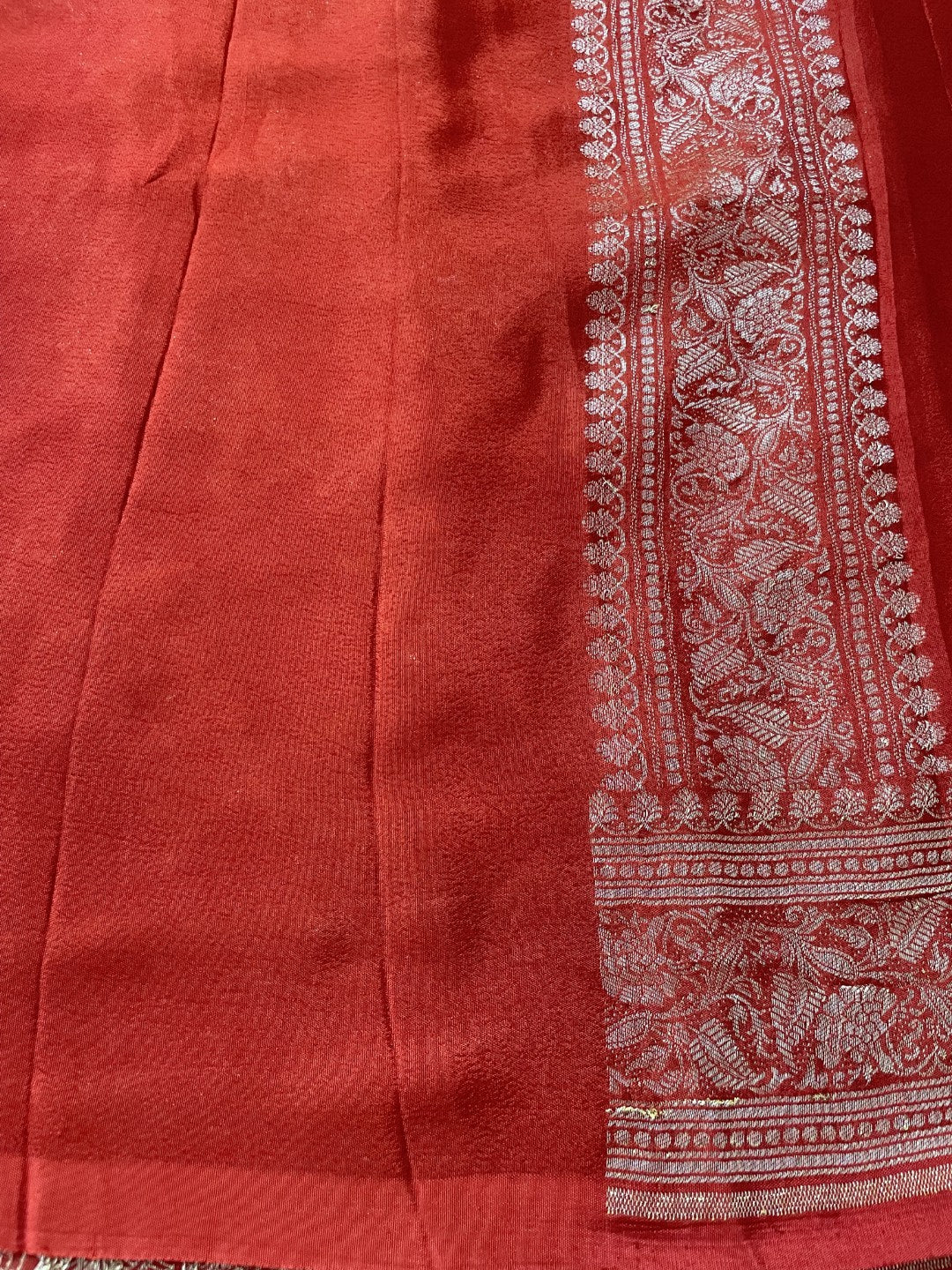 Pure Banarasi Crepe Chiffon Silk Saree